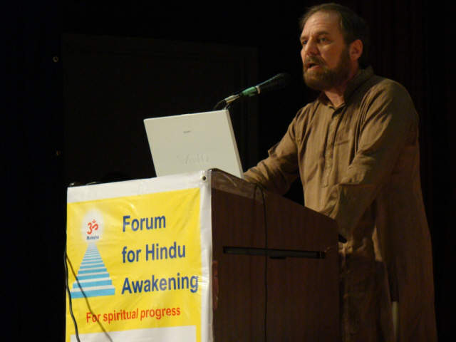 Dr. Richard Benkin addressing in the HInduism Summit